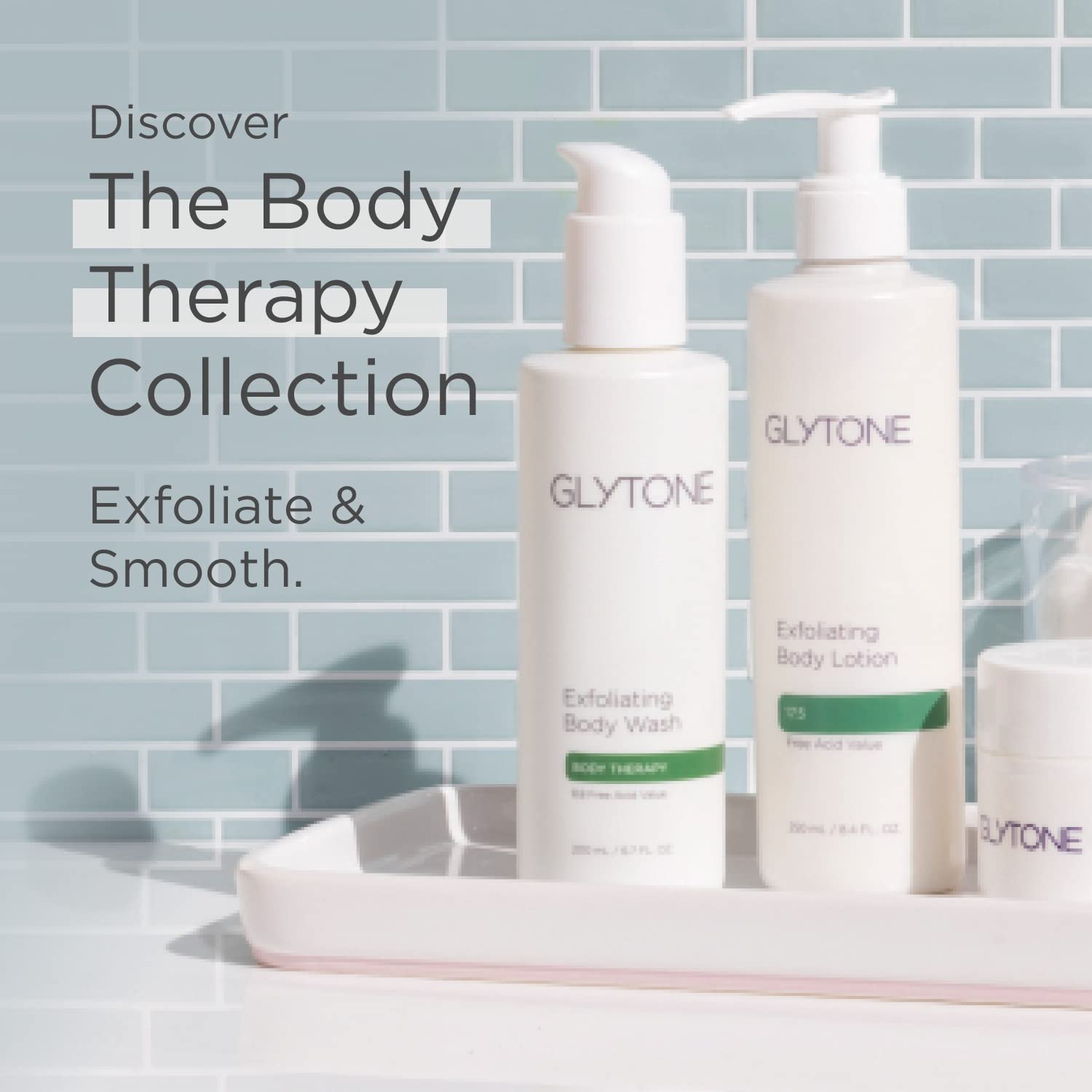 Glytone KP Kit for Keratosis Pilaris Treatment - Exfoliating Body Wash & Lotion Set with Shower Pouf - Smooth Rough Bumpy Skin, Fragrance-Free Skincare Routine - Perfect for Dry Skin, Body Acne & Chicken Skin Relief - Ideal for Daily Shower & Post-Workout Care