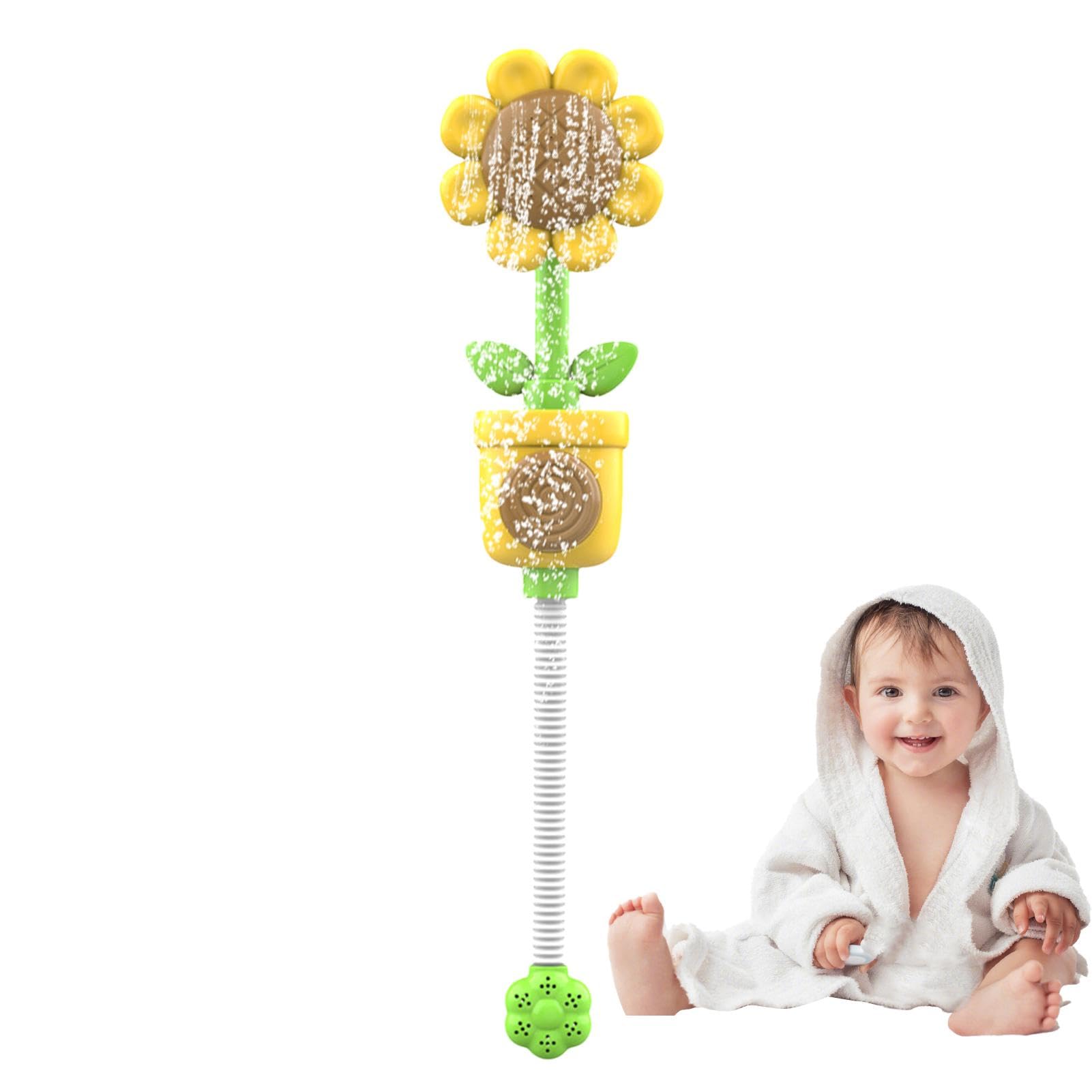 Bathtub Toy Shower Head - Water Sprayer Clockwork Bath Toy for Toddlers | Fun Water Play Shower Head for Kids in Pool & Bathtub | Perfect for Sensory Play, Bath Time Fun & Outdoor Water Activities