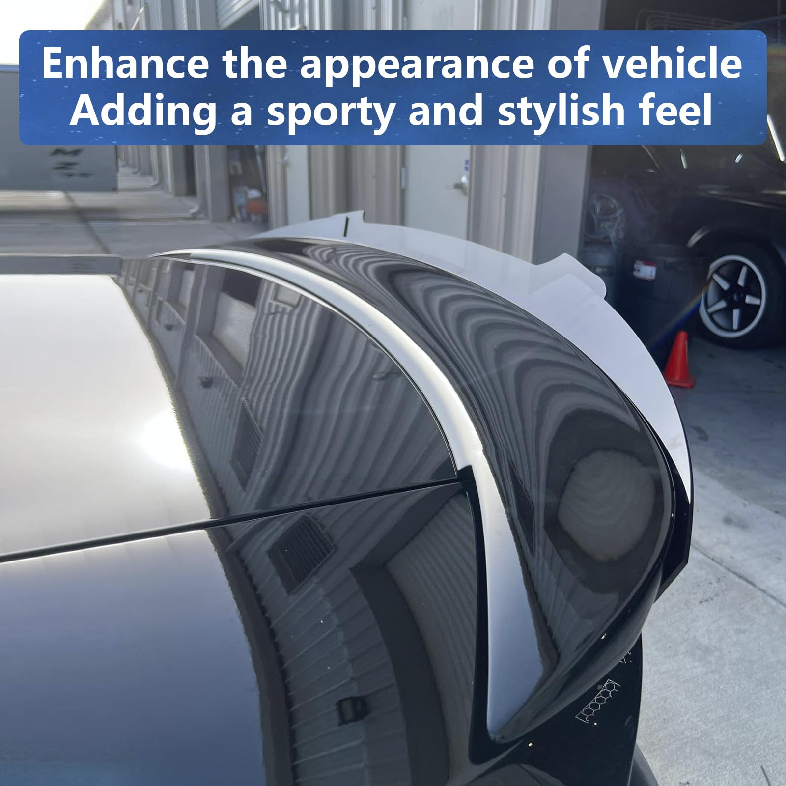 2015-2024 Dodge Charger Spoiler - High Gloss Black Rear Wing for SXT, SRT, SE, Daytona, RT, GT, Hellcat & Scat Pack Models | Enhances Aerodynamics & Sporty Look | Perfect for Car Enthusiasts & Street Racing
