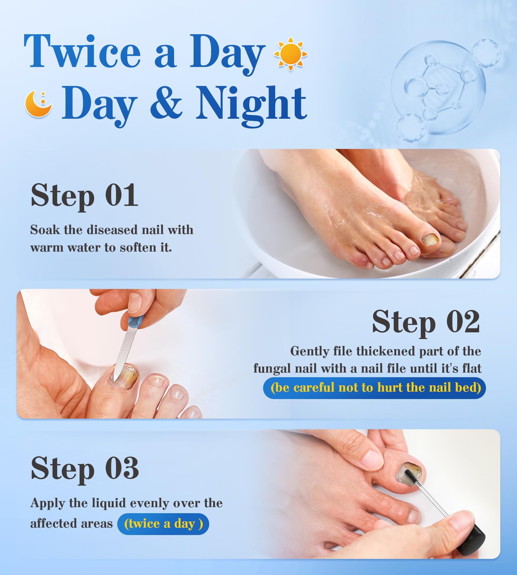 5X Extra Strength Toenail Fungus Treatment with Acetic Acid - Effective Nail Repair for Damaged, Discolored Toenails & Fingernails - Athlete's Foot Relief (1.01oz) - Perfect for Daily Use at Home, Gym, or Travel
