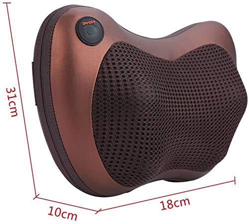 Shiatsu Neck and Back Massager with Heat - Deep Tissue Kneading Massage for Pain Relief - Perfect for Home, Office, and Car Use