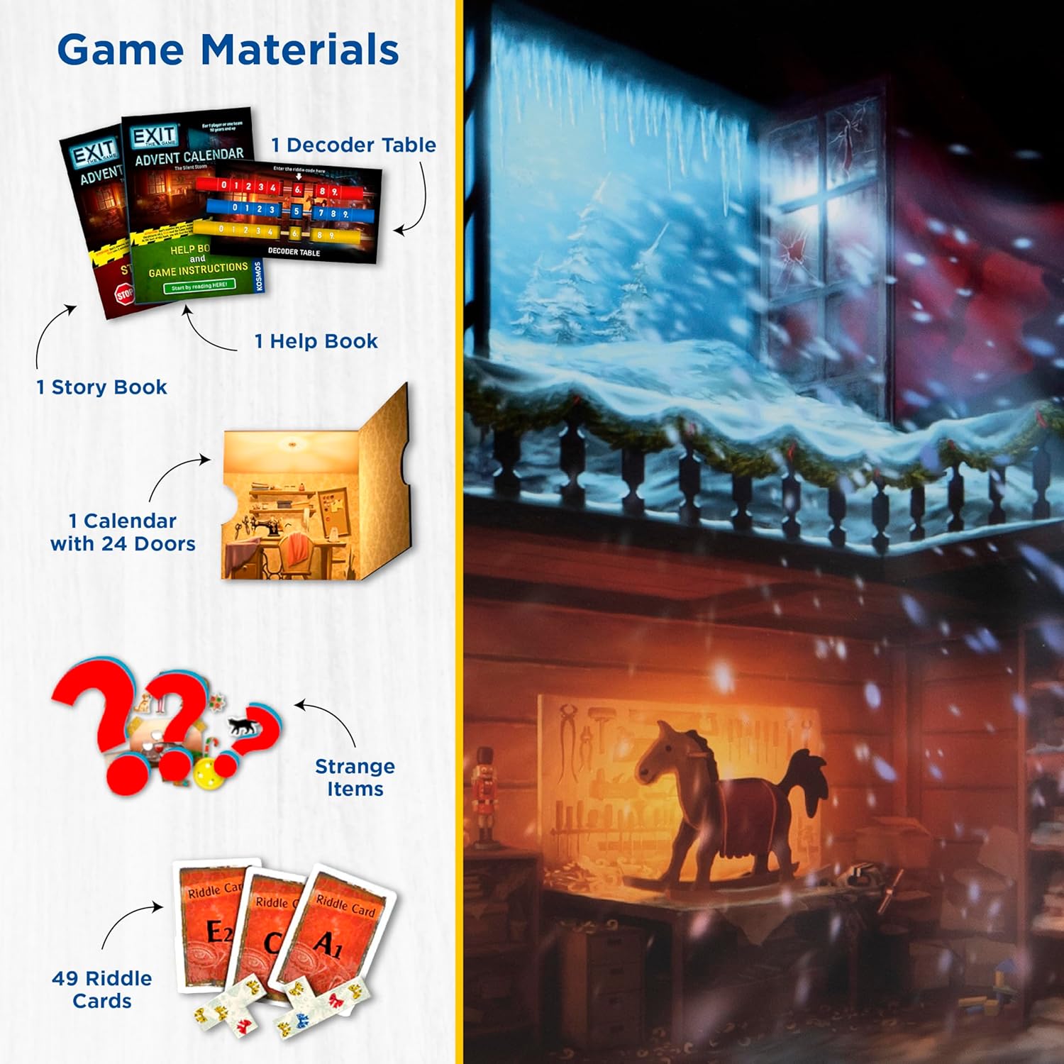 EXIT: The Silent Storm Advent Calendar - Escape Room Puzzle Game for Family & Friends - Perfect for Holiday Parties & Team Building Activities