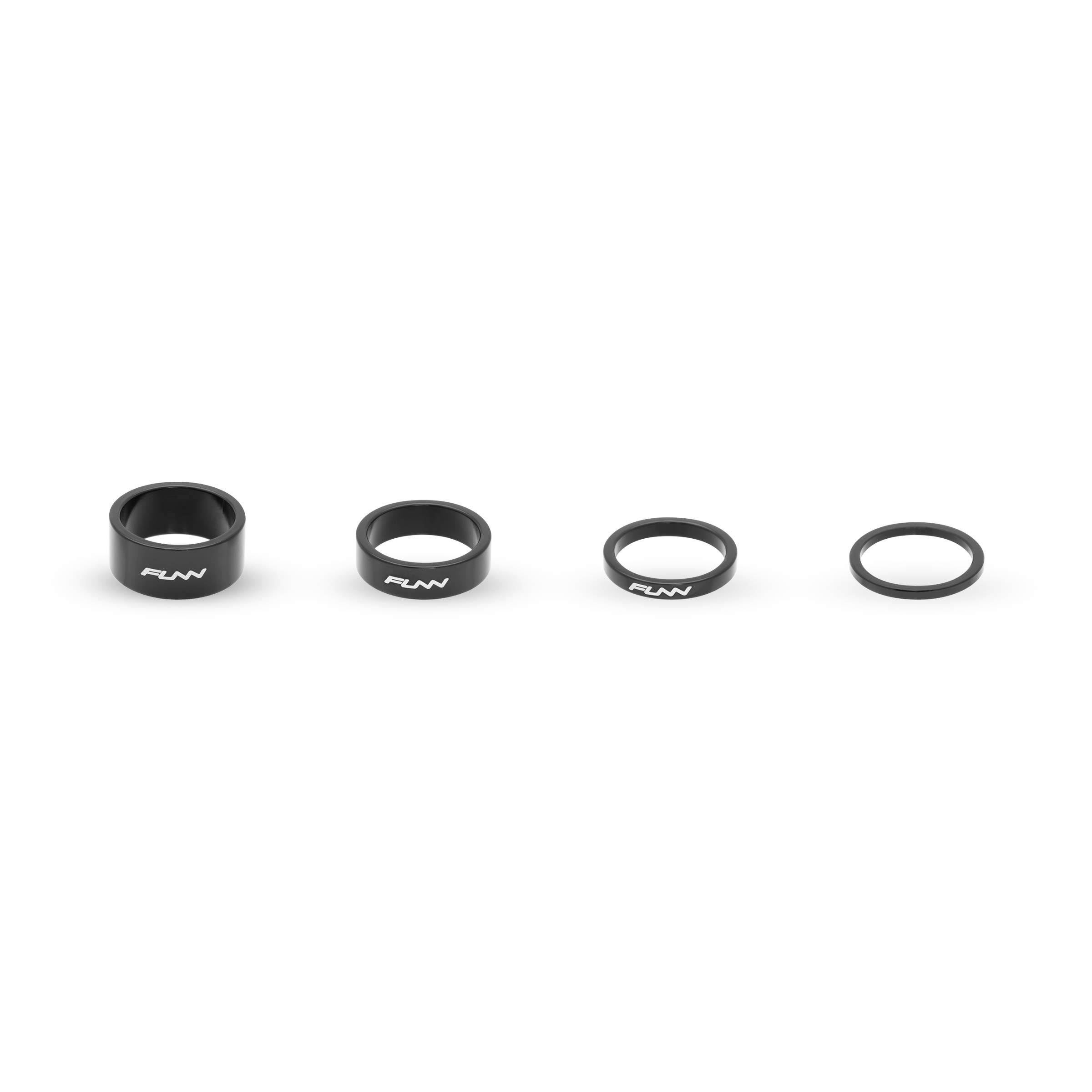 Funn Descend Headset Spacer Kit (3mm/5mm/10mm/15mm) - MTB & Road Bike Headset Spacers for Adjusting Handlebar Height - Perfect for Mountain Biking, Cycling & Bike Maintenance
