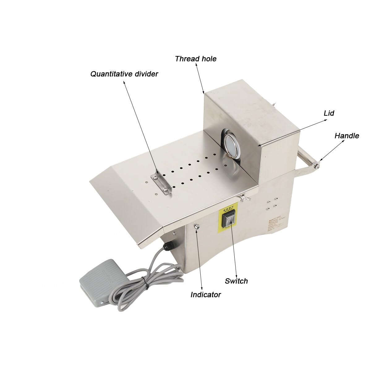 Commercial Electric Sausage Knotting Machine - Automatic Stainless Steel Sausage Tying & Linking Machine for Butcher Shops, Delis & Food Processing Plants | Perfect for Sausage Production, Meat Processing & Commercial Kitchen Use