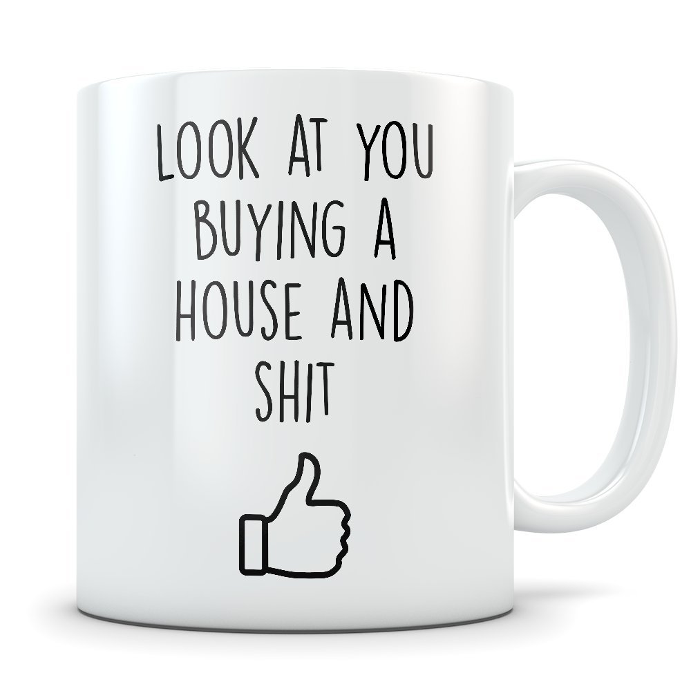 Funny Housewarming Mug Gift for Women & Men - Unique Coffee Cup for New Home Owners - Perfect Moving In Present for Housewarming Parties & First-Time Homeowners