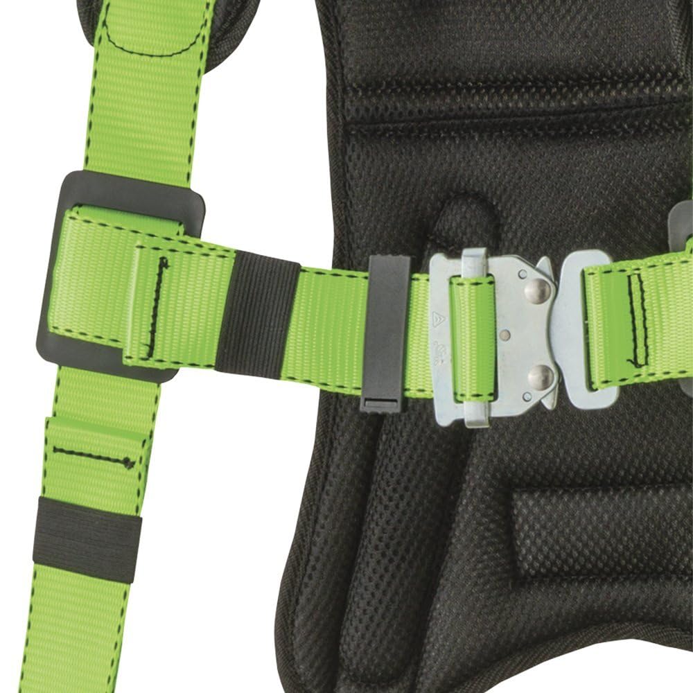 PeakWorks Contractor Series Full Body Safety Harness - ANSI/OSHA Compliant Fall Protection Gear for Construction & Roofing Work