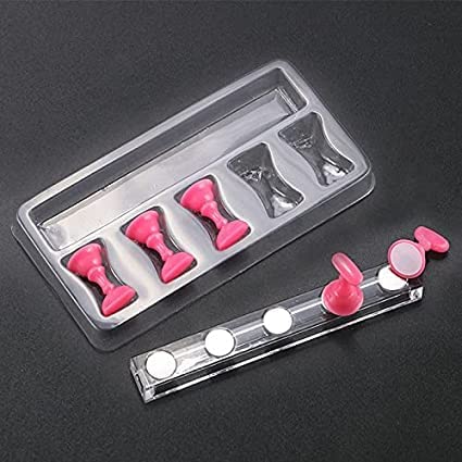 Boobeen Magnetic Acrylic Nail Display Stand - Nail Tip Holder for Nail Practice & DIY Art - False Nail Manicure Tool for Salon & Home Use