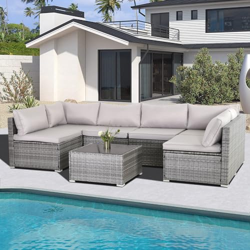 Gray Rattan/Gray Cushion