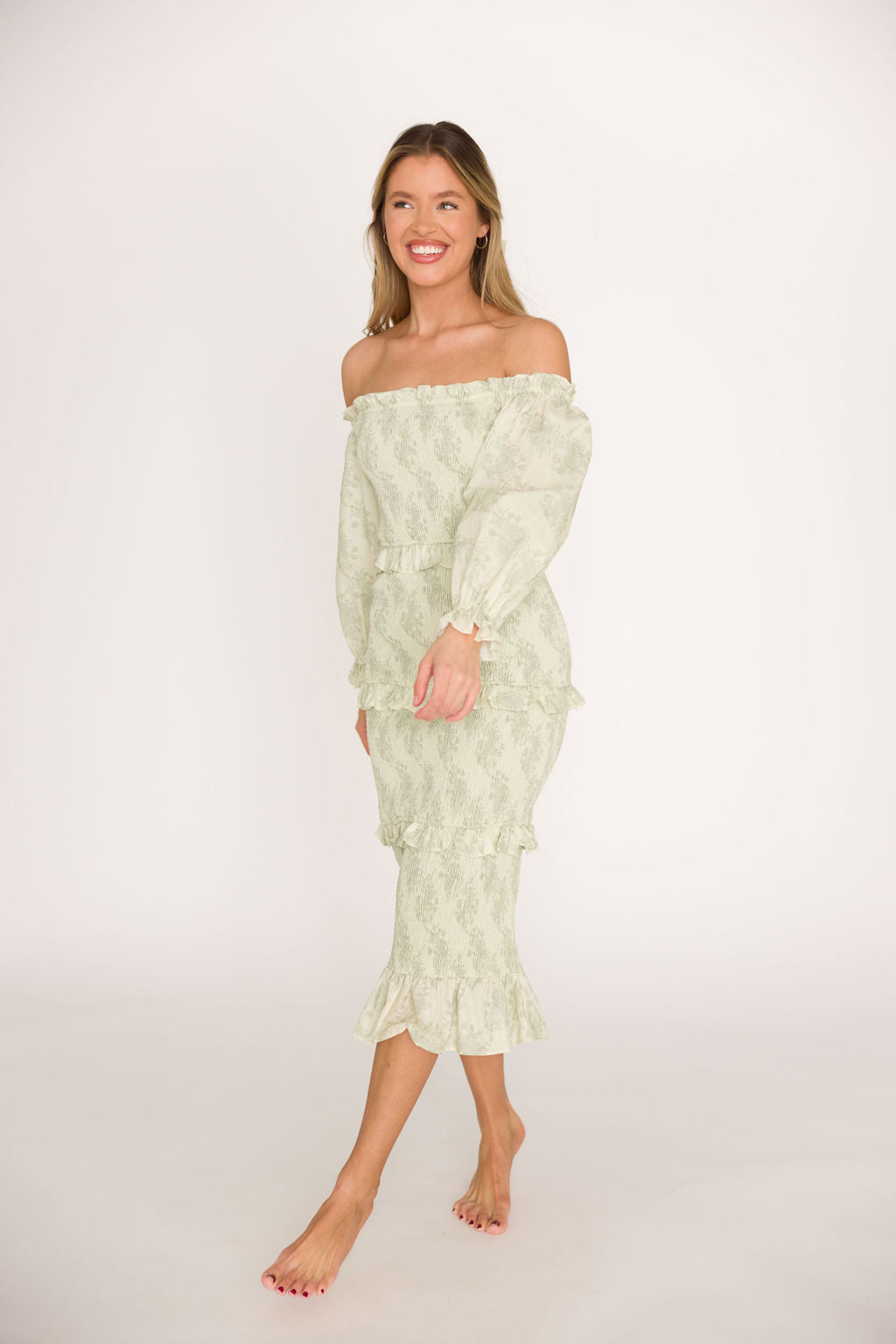 Chloe Midi Dress in Sage Green - Bump Friendly Maternity Dress for Pregnancy, Nursing & Special Occasions | Comfortable Stretchy Fabric for Baby Showers, Weddings & Date Nights