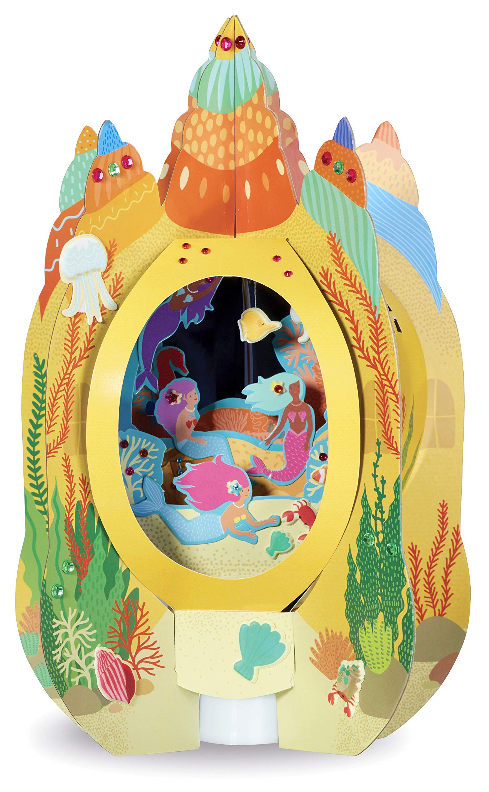 DIY Mermaid Castle Craft Kit - Bright Stripes Lantern Kit for Kids Birthday Party Decorations & Room Decor