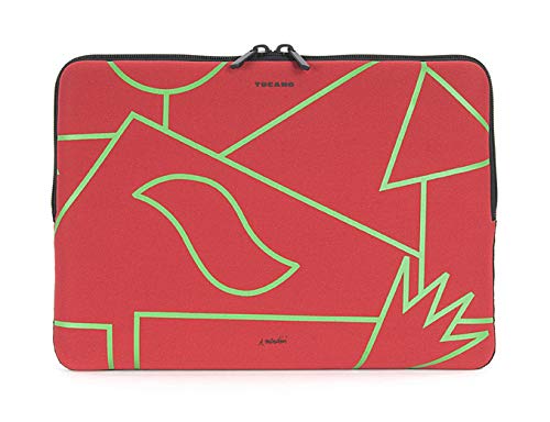 Tucano MENDINI Protective Sleeve Case for MacBook Air 13 inch & MacBook Pro 13 inch Retina - Red | Perfect for Travel, Work & School | Shockproof Laptop Bag with Soft Interior