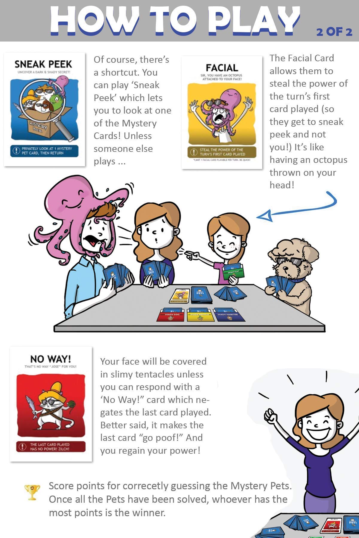 Pets Gone Shady Card Game - Fun Family Party Game for Adults, Teens & Kids - Perfect for Game Nights, Birthday Parties & Family Gatherings
