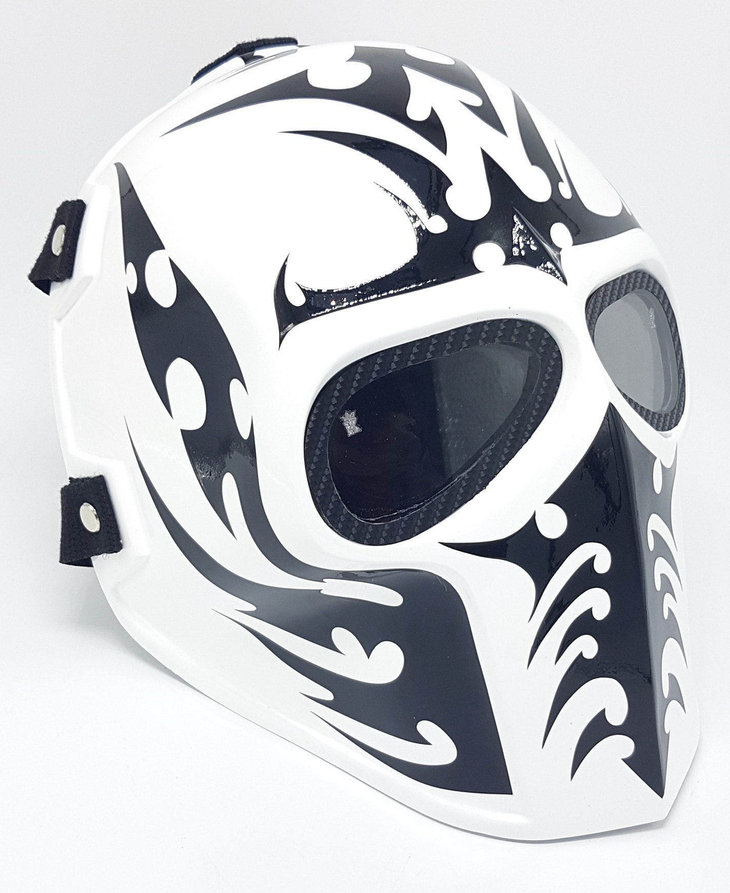 Tactical Airsoft Mask - Army of Two Style Protective Gear for Outdoor Sports, BB Gun Games & Cosplay | Full Face Protection Ghost Mask (White) - Perfect for Airsoft Battles, Halloween Costumes & Military-Themed Parties