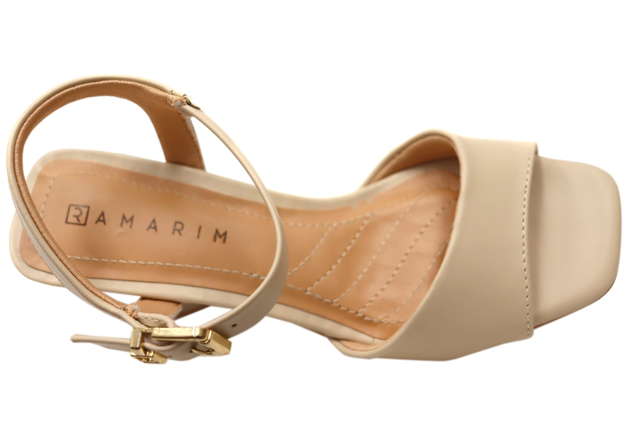 Ramarim Marley Women's Comfortable Brazilian Mid Heel Dress Sandals - Elegant Summer Wedding & Party Shoes for Women