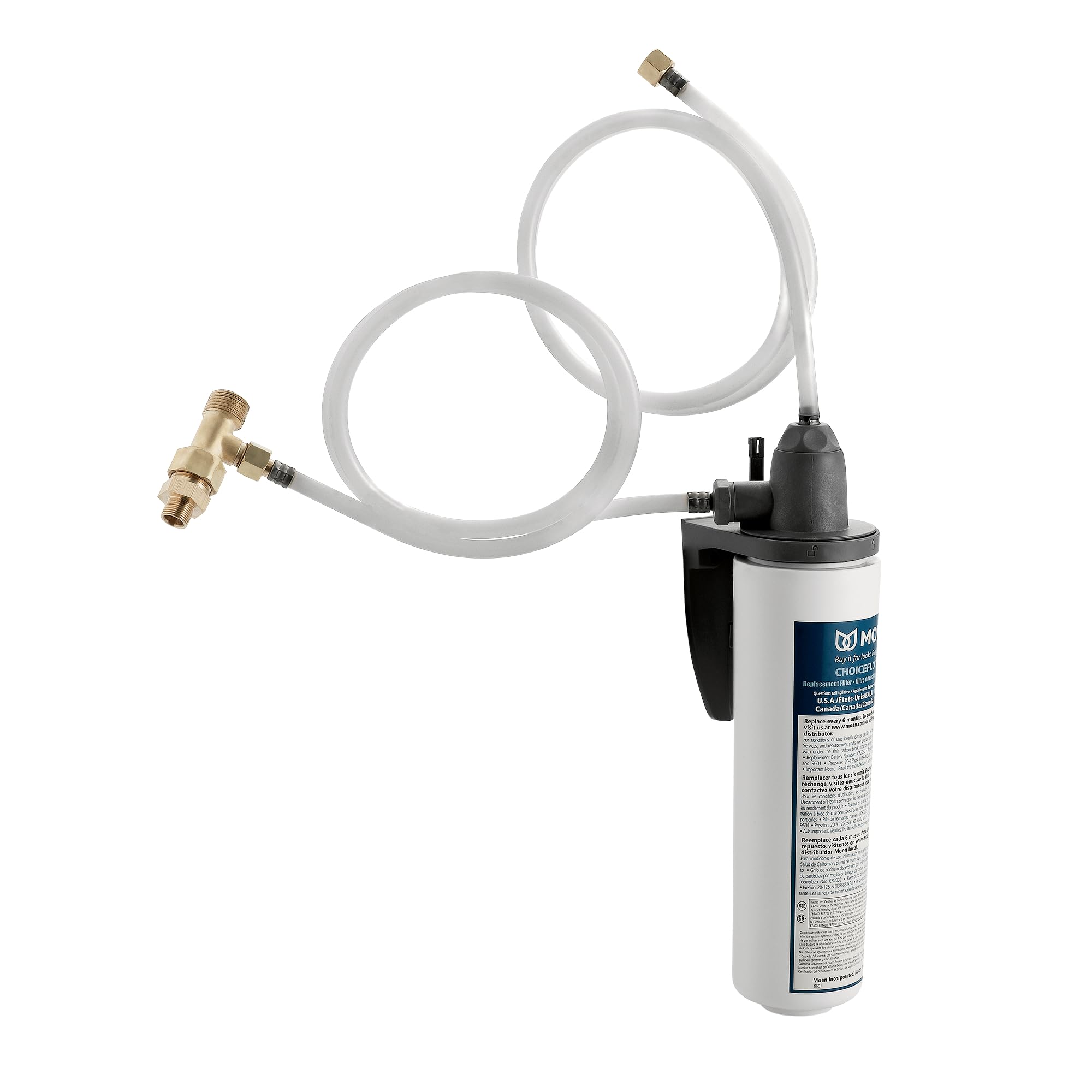 Moen S5500 Water Filtration System with Filter - Compatible with Moen Sip Filtered Kitchen & Bathroom Faucets | Clean Drinking Water for Home & Office Use