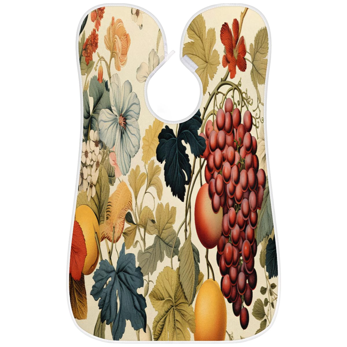 **Flowers & Fruit Print Beard Shaving Bibs for Men - Waterproof Hair Dye Apron for Barber, Makeup & Hair Styling - Sink Hair Catcher for Beard Trimming & Lineup - Perfect Gift for Barbers & Stylists (Great for Salons, Home Grooming & DIY Haircuts)**