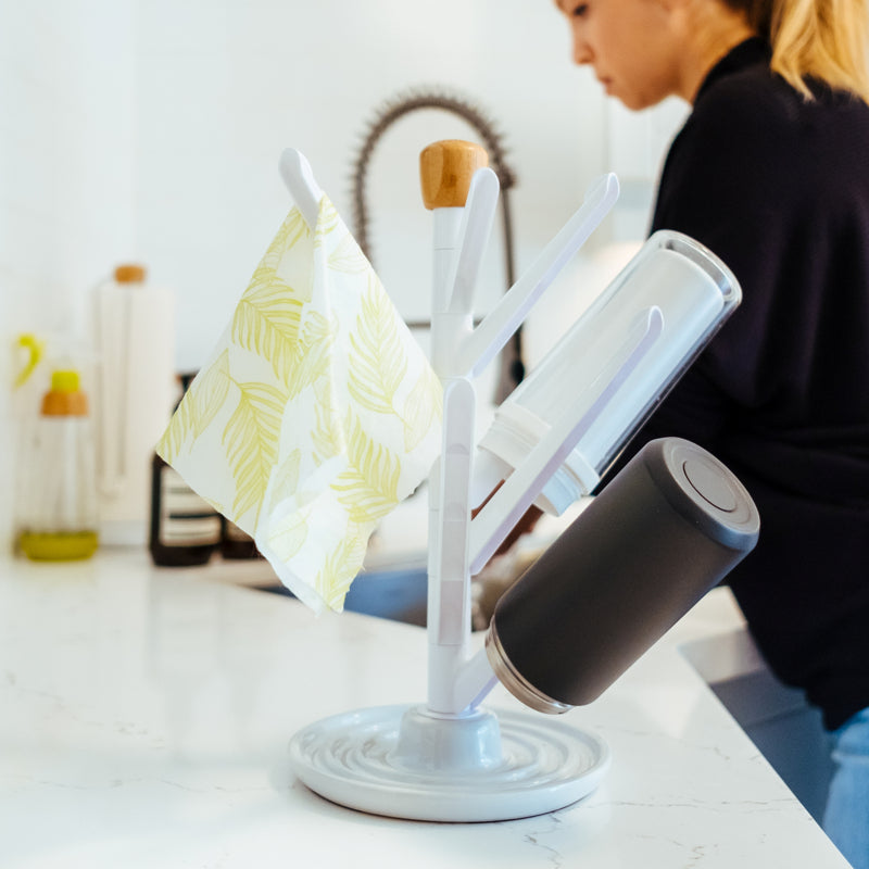 Branch Out™ Full Circle Upright Drying Rack - Space Saving Clothes Airer for Laundry Room, Balcony & Small Apartments | Indoor/Outdoor Garment Drying Solution