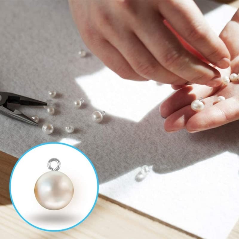 300-600Pcs 6 Colors Screw Eye Pins for Jewelry Making - Silver Threaded Eyelets Hooks & Clasps (D628) - Perfect for DIY Bracelets, Necklaces & Craft Projects (Color: C)