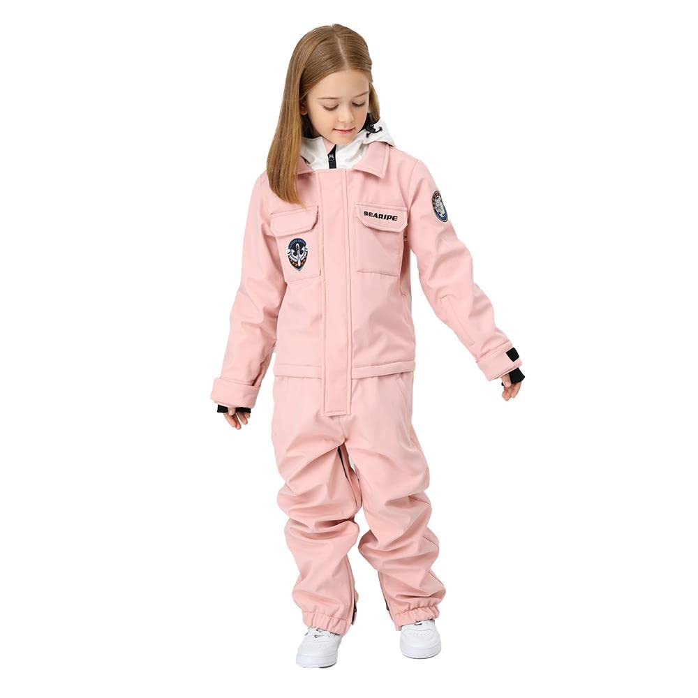 RIUIYELE Kids Waterproof Ski Suit - Winter Warm Snowboard Jumpsuit for Boys & Girls | One-Piece Snowsuit for Skiing, Snowboarding & Outdoor Play