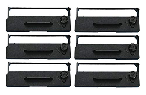 Compatible Replacement Printer Ribbons for M290 TM-290 295 390 Purple P.O.S. Printers (6-Pack, S015366P) - Ideal for Retail Stores, Restaurants & Business Receipt Printing