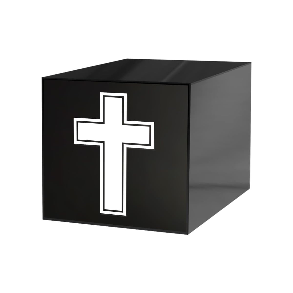 Waterproof White Cross Patonce Fleury Trinity Sticker (3 x 1.96 Inches) - Perfect for Laptops, Tablets, Journals & DIY Crafts - Durable Vinyl Decal for Home, Office & School Decor