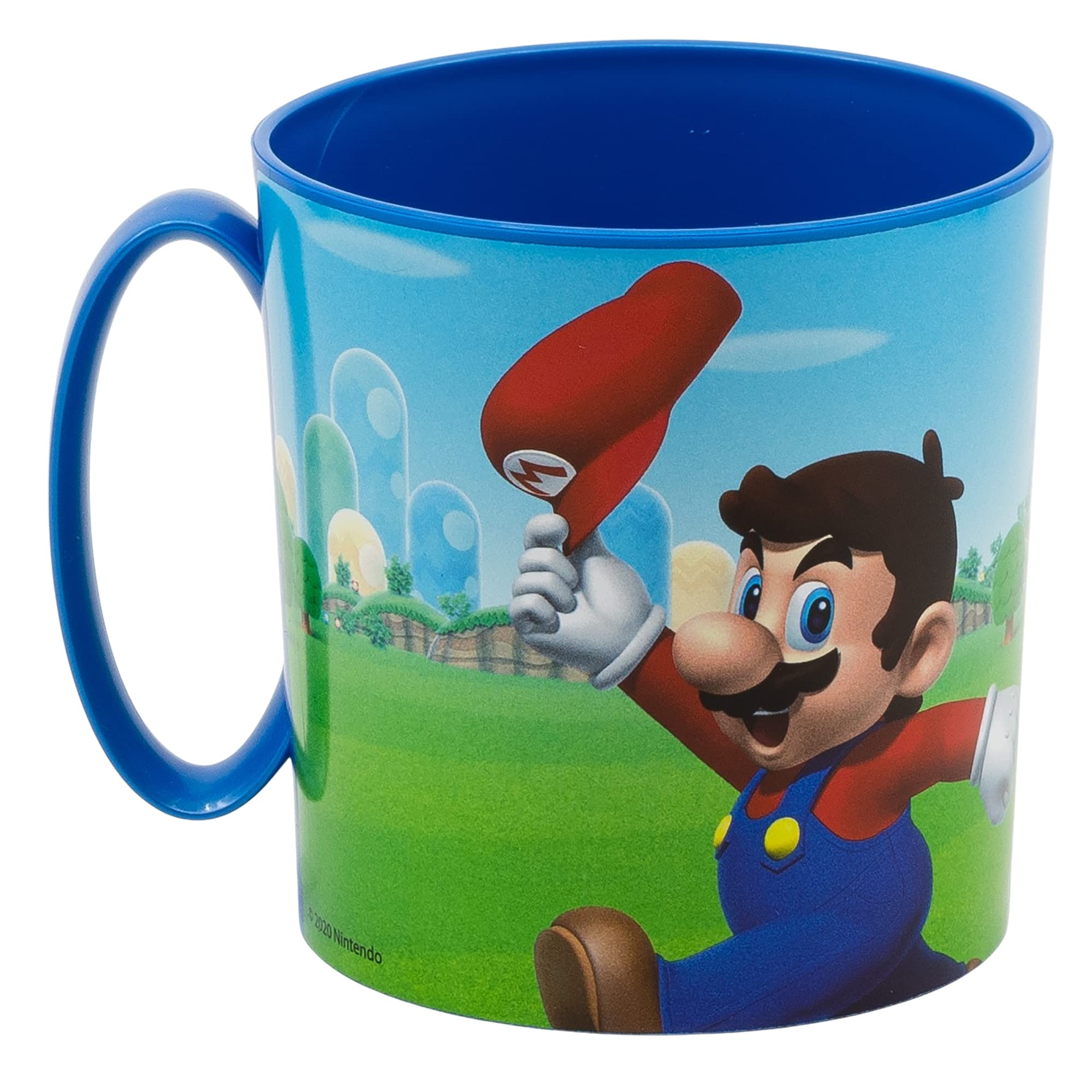 Super Mario Kids Microwave Safe Mug 350ml - BPA Free, Dishwasher Safe, Reusable - Perfect for Hot Drinks, Soups & Snacks for Children