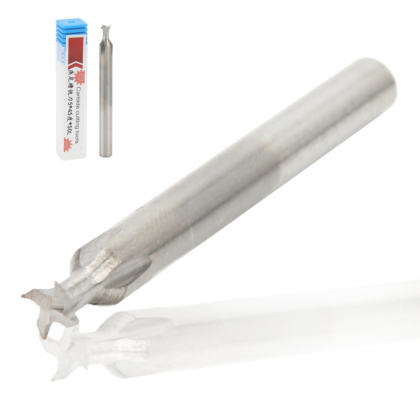 45° 4-Flute Carbide Chamfer End Mill - High Speed CNC Milling Cutter for Metalworking | 0.2in Shank, 50mm Length | Precision Cutting Tool for Aluminum, Steel & Alloys | Ideal for CNC Machining, Drilling & Metal Fabrication