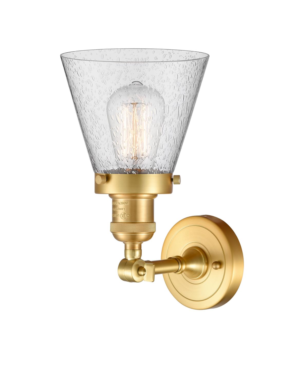 Franklin Restoration Collection 203-SG-G64-LED Gold Transitional LED Wall Sconce with Champagne & Gold Leaf Finish - Perfect for Bedroom, Hallway, and Living Room Lighting