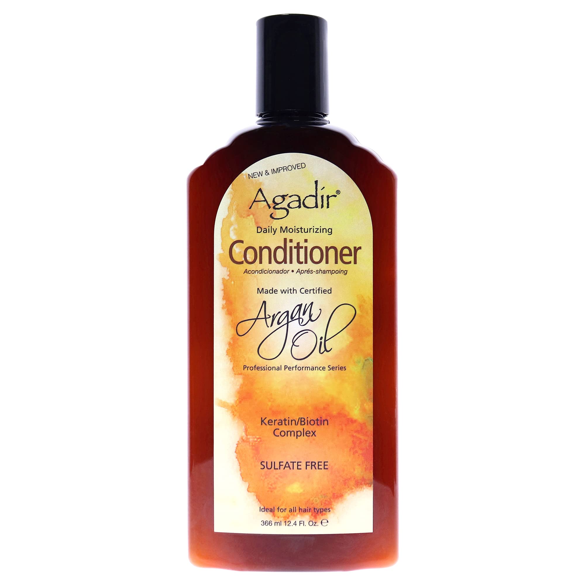 AGADIR Argan Oil Daily Moisturizing Conditioner for Dry & Damaged Hair - 12.4 Fl Oz | Hydrating & Repairing Hair Treatment | Perfect for Daily Use at Home or Salon