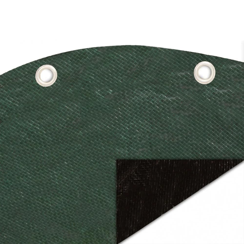 Buffalo Blizzard Supreme Winter Cover for 16x32 ft Oval Above Ground Pools | Heavy Duty Reversible Green/Black | 4 ft Extra Material with Wind Guard Clips | Perfect for Winter Protection & Snow Load Resistance in Cold Climates