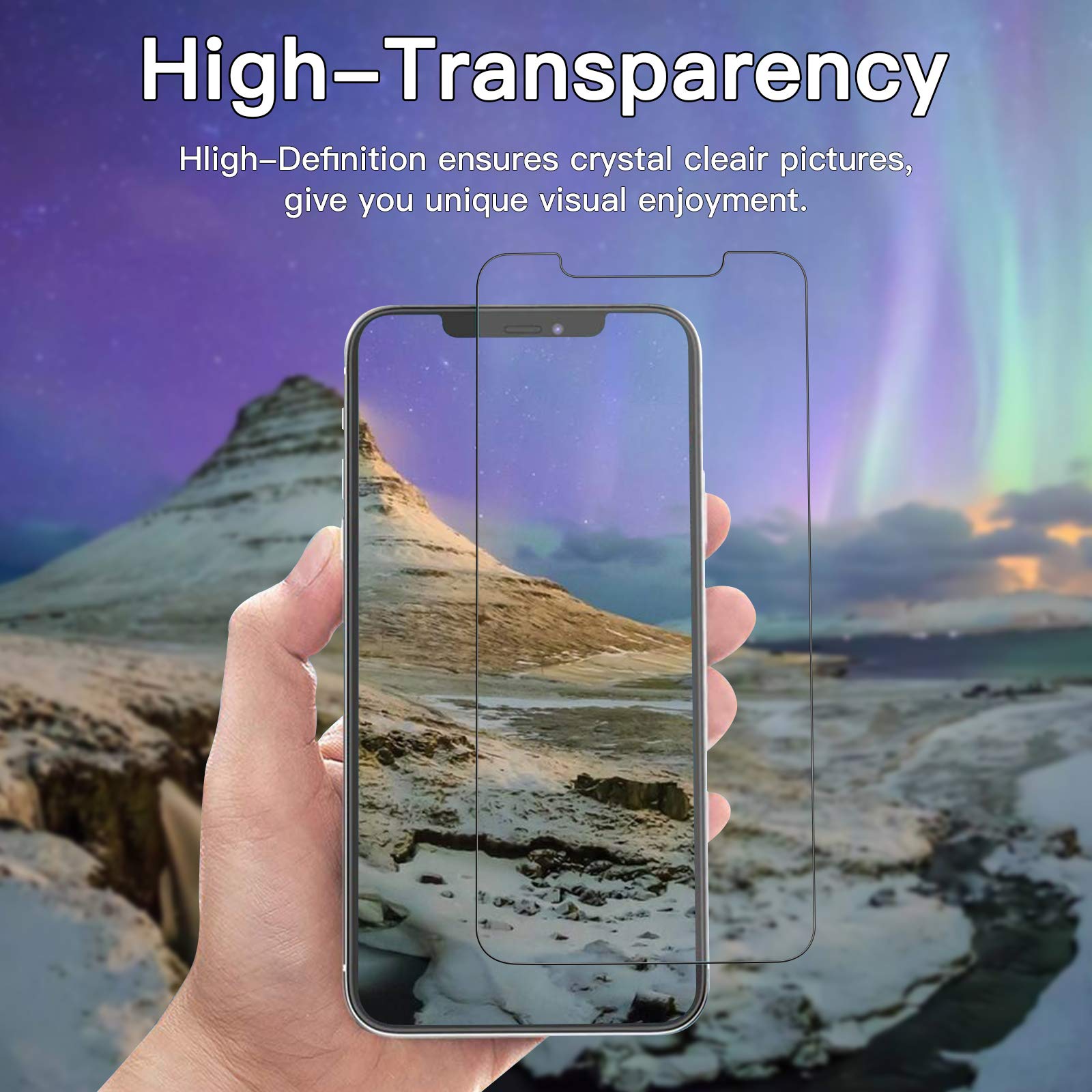 3 Pack Premium Tempered Glass Screen Protector for iPhone 12 Mini (5.4-Inch) - Easy Installation Frame, Case-Friendly, 2.5D Edge - Perfect for Everyday Protection & 5G Use (2020 Model)