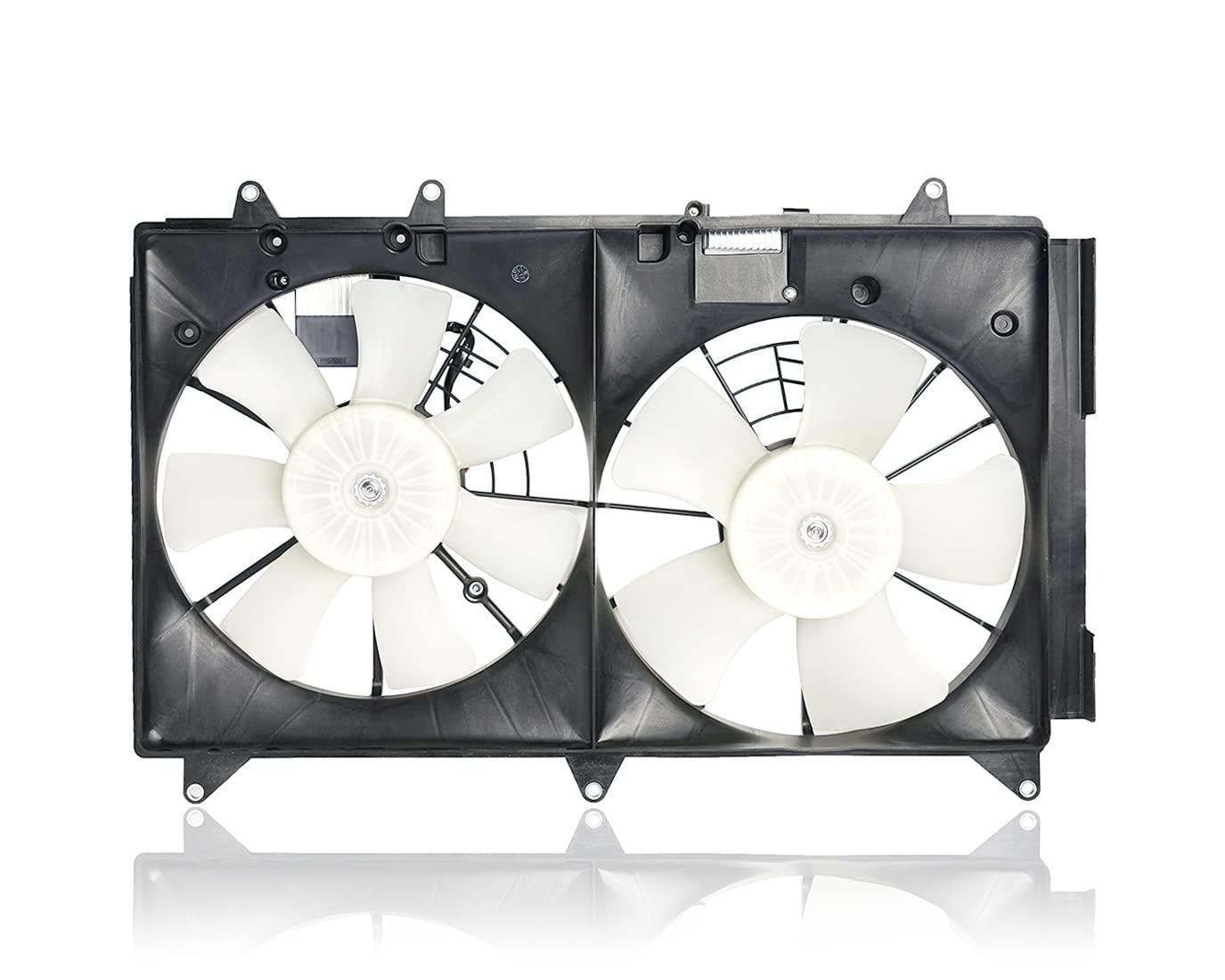Dual Radiator and Condenser Fan Assembly Replacement for 2007-2009 Mazda CX-7 - Compatible with MA3115139 - Pacific Best Inc - OEM Fit Without Controller Module - Perfect for Cooling System Repair & Maintenance