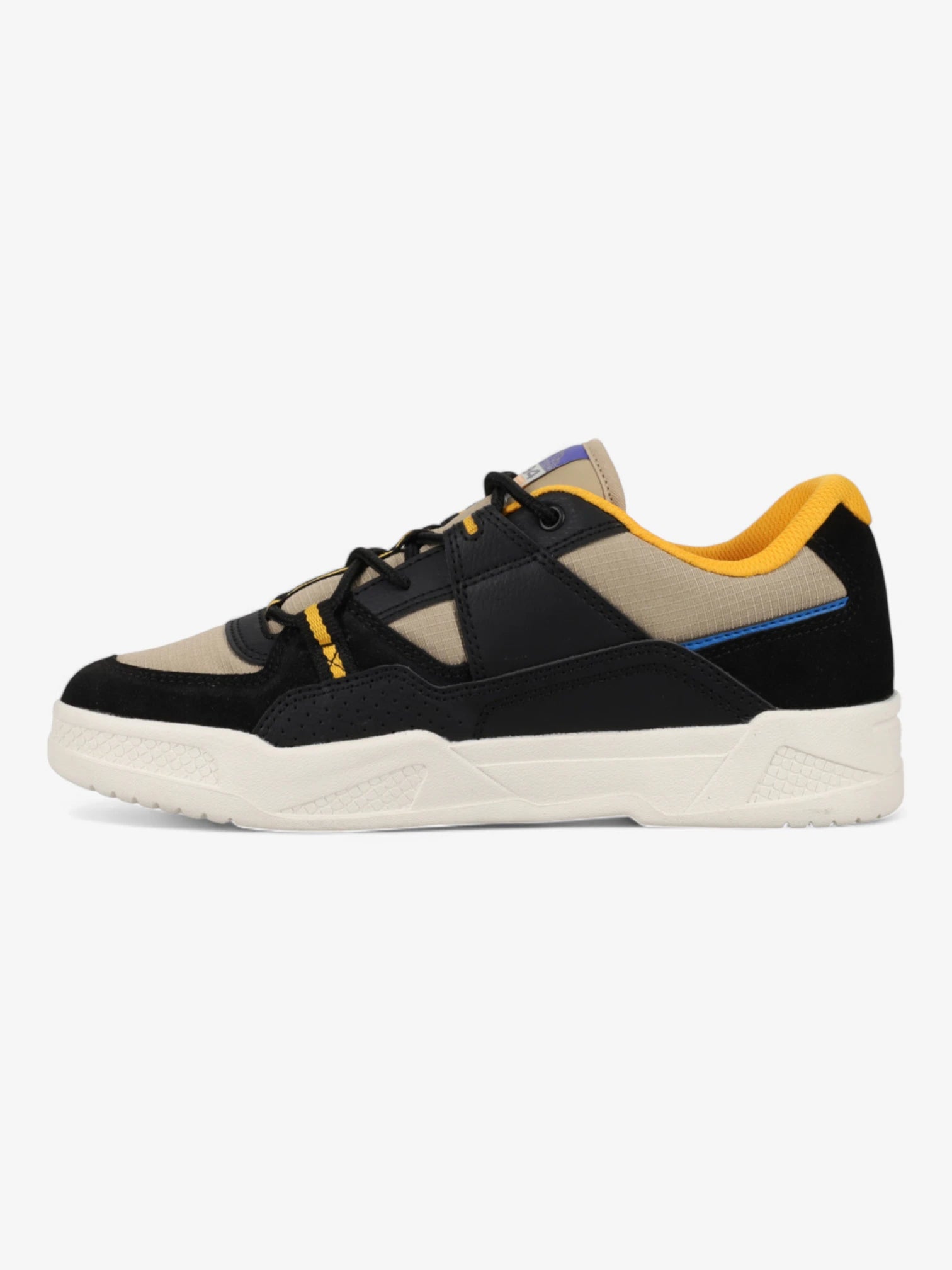 DC Construct Sneakers - Black, Orange & Blue - Men's Skate Shoes for Streetwear & Casual Wear