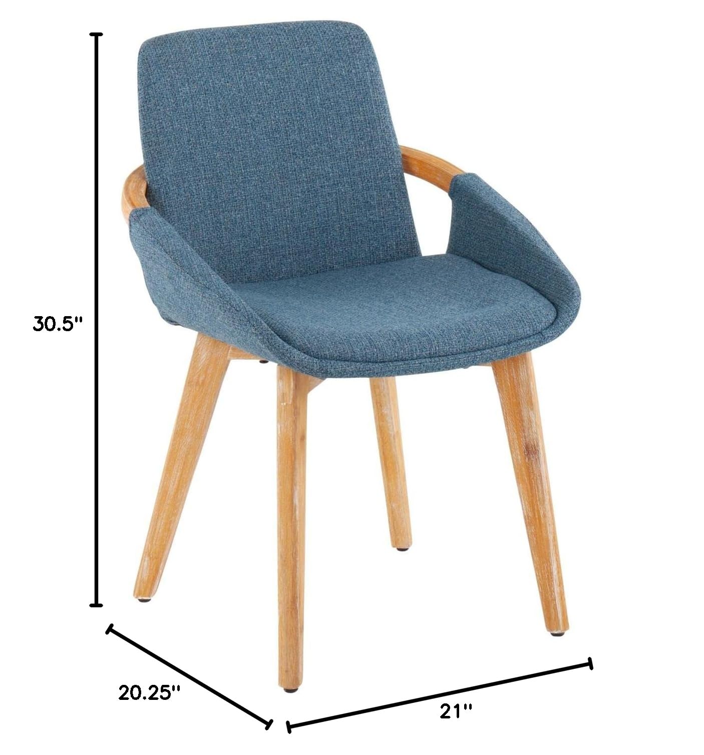 LumiSource Cosmo Chair - Mid-Century Modern Upholstered Dining Chair Set of 2, Comfortable Kitchen Chairs for Dining Table - Perfect for Home, Restaurant & Office Use
