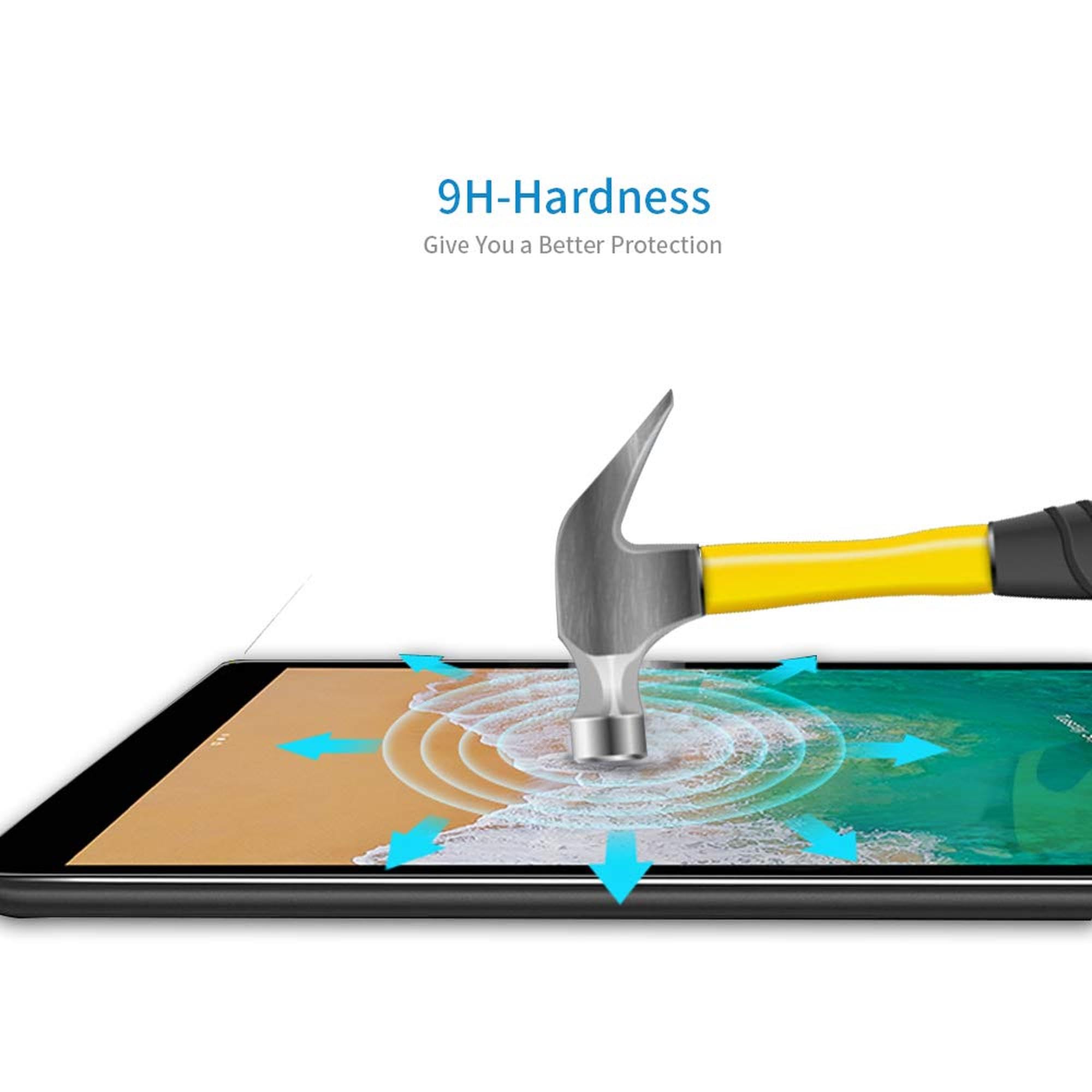 Megoo 9H Tempered Glass Screen Protector for iPad Pro 10.5-Inch & iPad Air 3 (2019 Model) - HD Clear, Anti-Scratch, Bubble-Free, 1-Pack - Perfect for Work, Study, and Entertainment