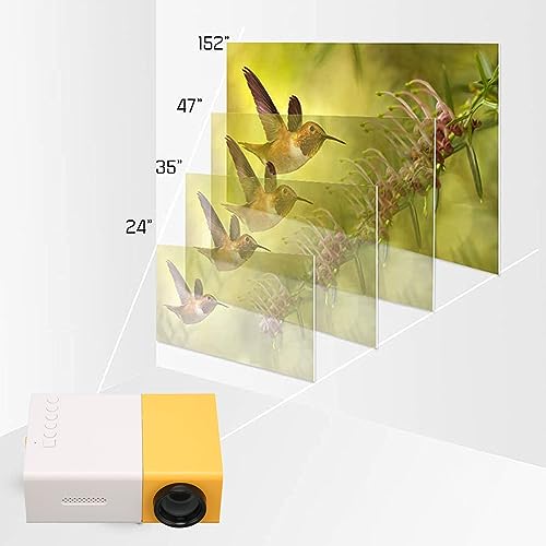 HD 1080P Portable Projector - Compact Home Theater Video Projector with HiFi Sound | Compatible with Smartphone, TV Stick, Tablet & Laptop | Perfect for Movie Nights, Gaming & Outdoor Entertainment