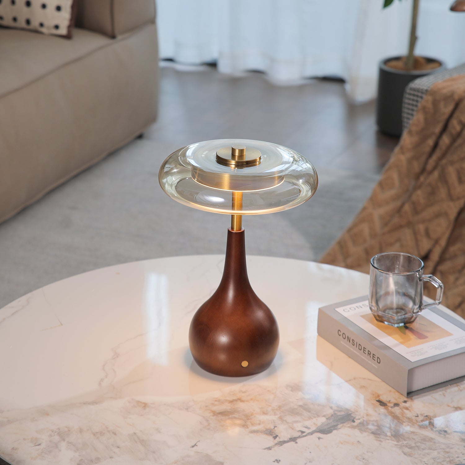 Theo Table Lamp - Modern LED Desk Lamp with Adjustable Brightness & Color Temperature for Home Office, Bedroom, and Study Room