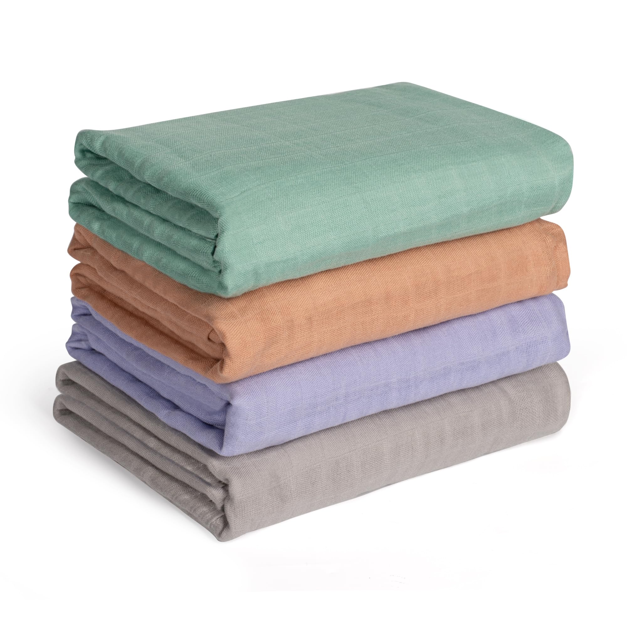 CozyBubs 4-Pack Organic Muslin Swaddle Blankets for Newborns - Soft Baby Swaddle Wraps for Boys & Girls - Breathable & Lightweight for Nursery, Stroller & Travel