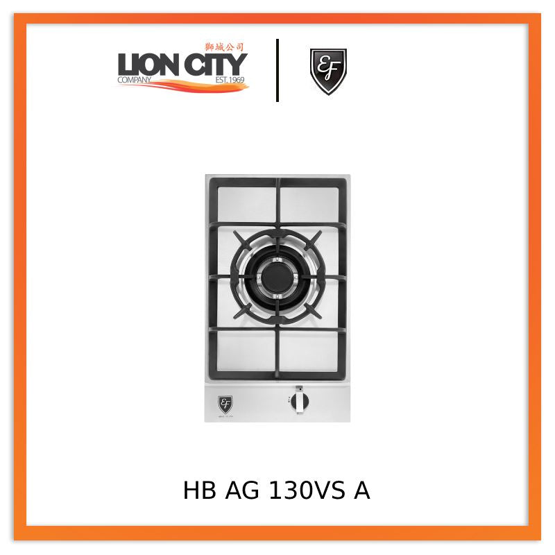 EF HB AG 130VS A 30cm Built-in Stainless Steel Gas Hob - 4 Burner Cooktop for Professional Home Kitchen Cooking | Perfect for Small Spaces & Apartments