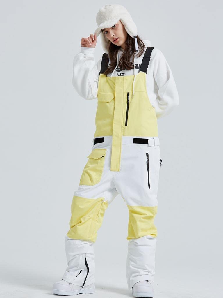 GS SNOWING Women's Waterproof Windproof Insulated Snow Bibs - Winter Ski Pants with Ripstop Fabric for Snowboarding & Outdoor Activities | Perfect for Skiing, Snowboarding & Cold Weather Adventures
