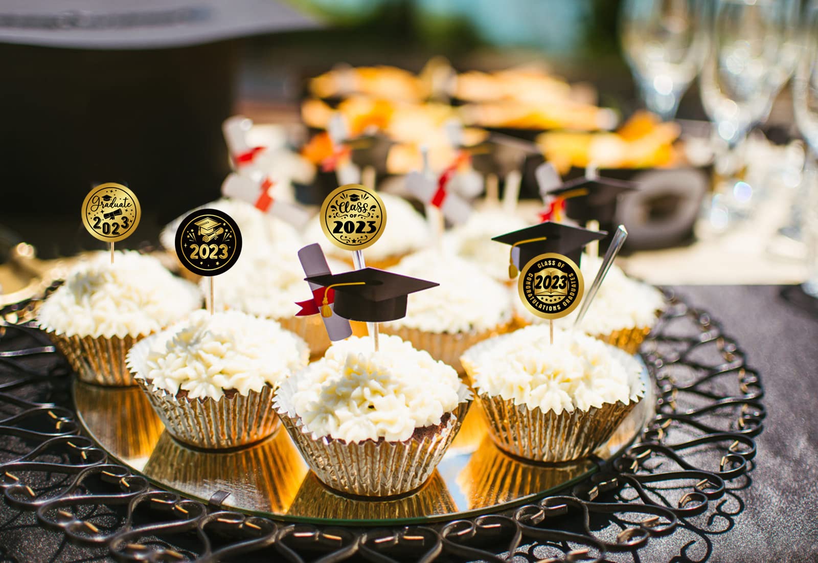 112pcs Graduation Candy Stickers - Round Chocolate Candy Labels for Congrats Grad Party Favors - Perfect for Graduation Party Decorations, Candy Buffets & School Celebration Supplies