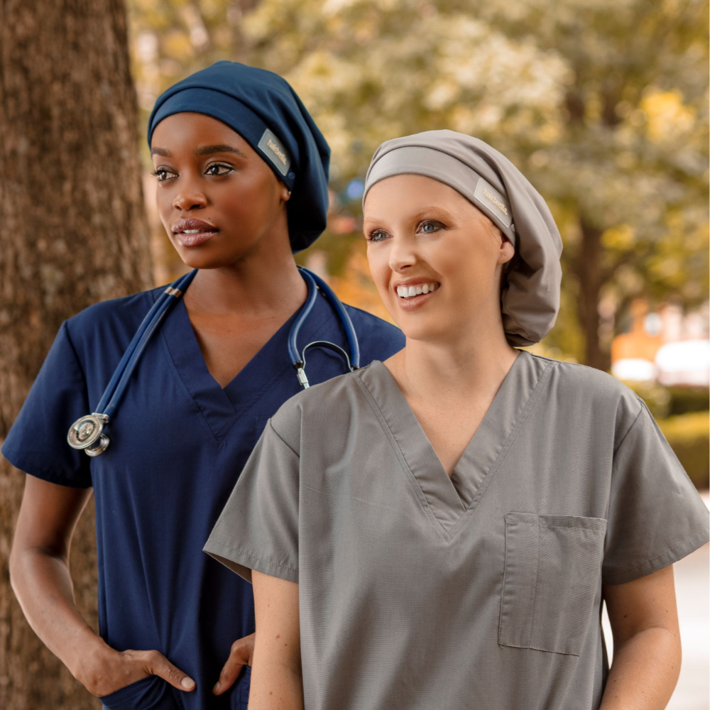 Hairbrella Scrub Cap XL - Satin Lined Surgical Cap for Women & Men (2-Pack) | Comfortable & Breathable for Nurses, Doctors & Healthcare Workers | Perfect for Hospitals, Clinics & Medical Procedures