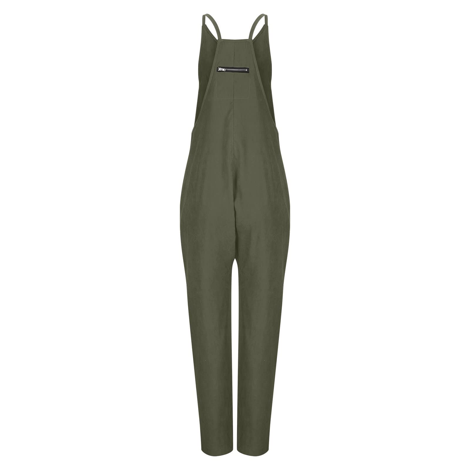 Women's Summer Sleeveless Romper with Pockets - Casual Jumpsuit for Beach & Travel