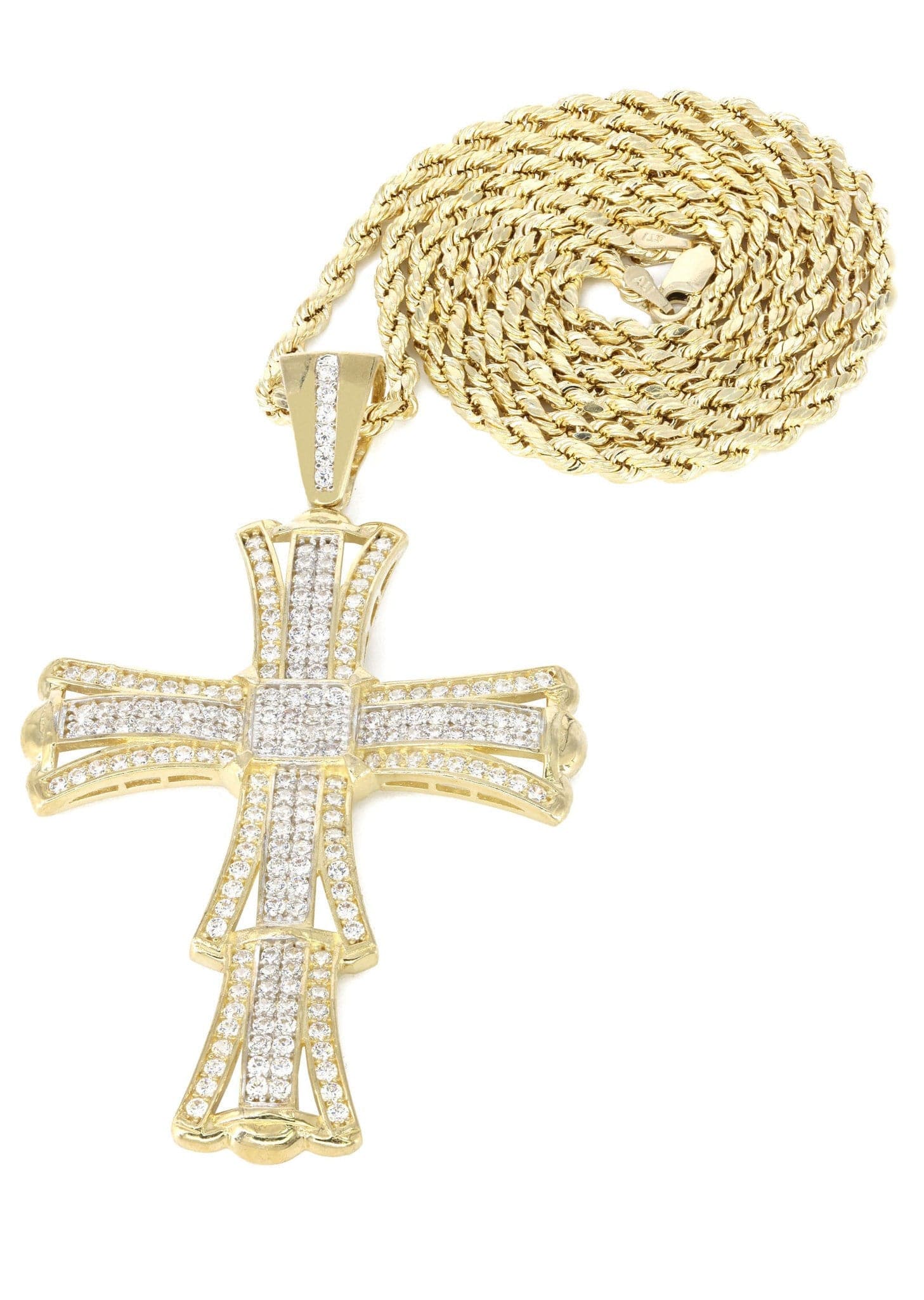10K Yellow Gold Cross Necklace for Women & Men - 19 Grams Solid Gold Religious Jewelry - Perfect for Baptism, First Communion, Confirmation & Everyday Wear