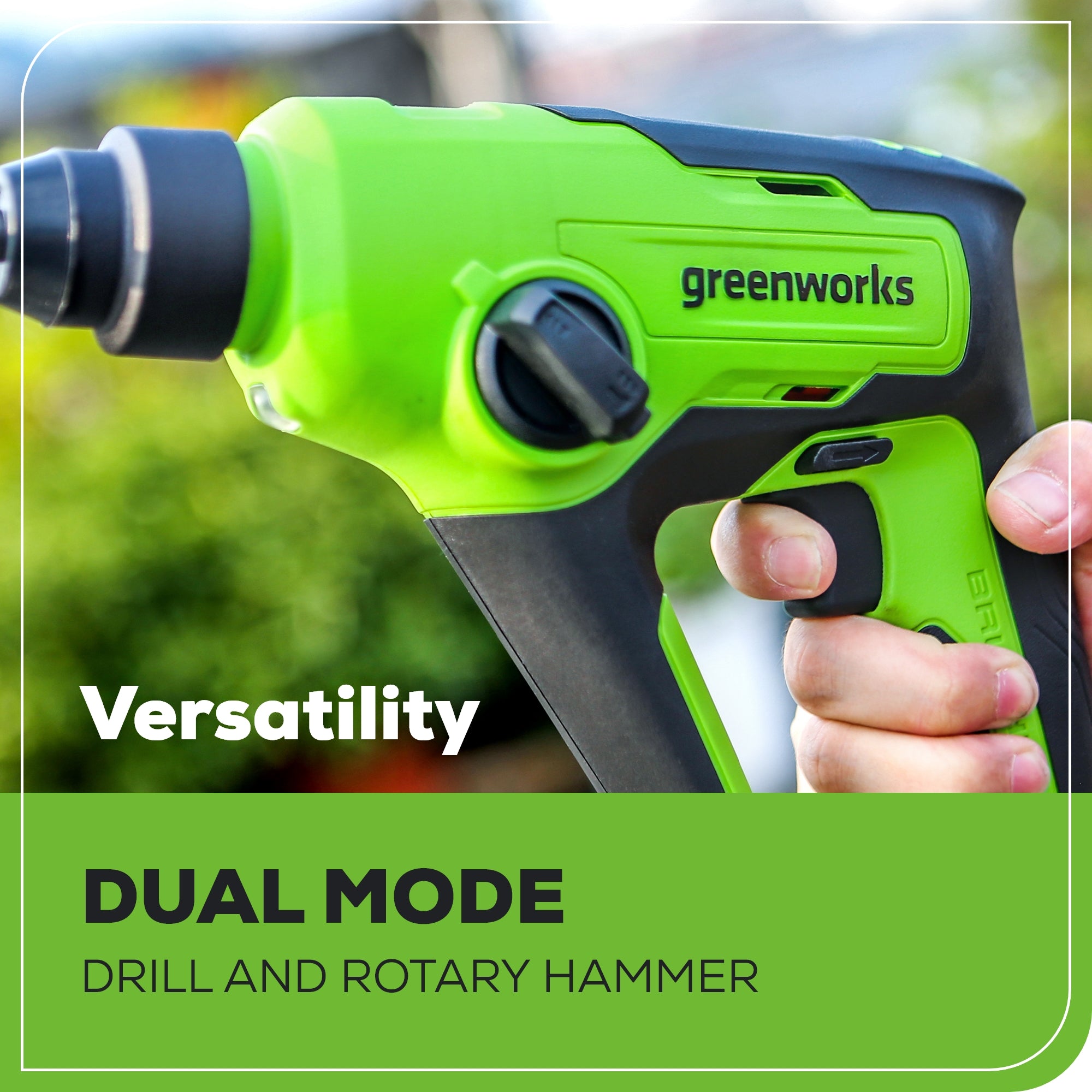 24V SDS Plus Brushless Rotary Hammer Drill - 1.2J Impact Energy, Cordless Power Tool (Tool Only) for Concrete Drilling, Demolition & Masonry Work