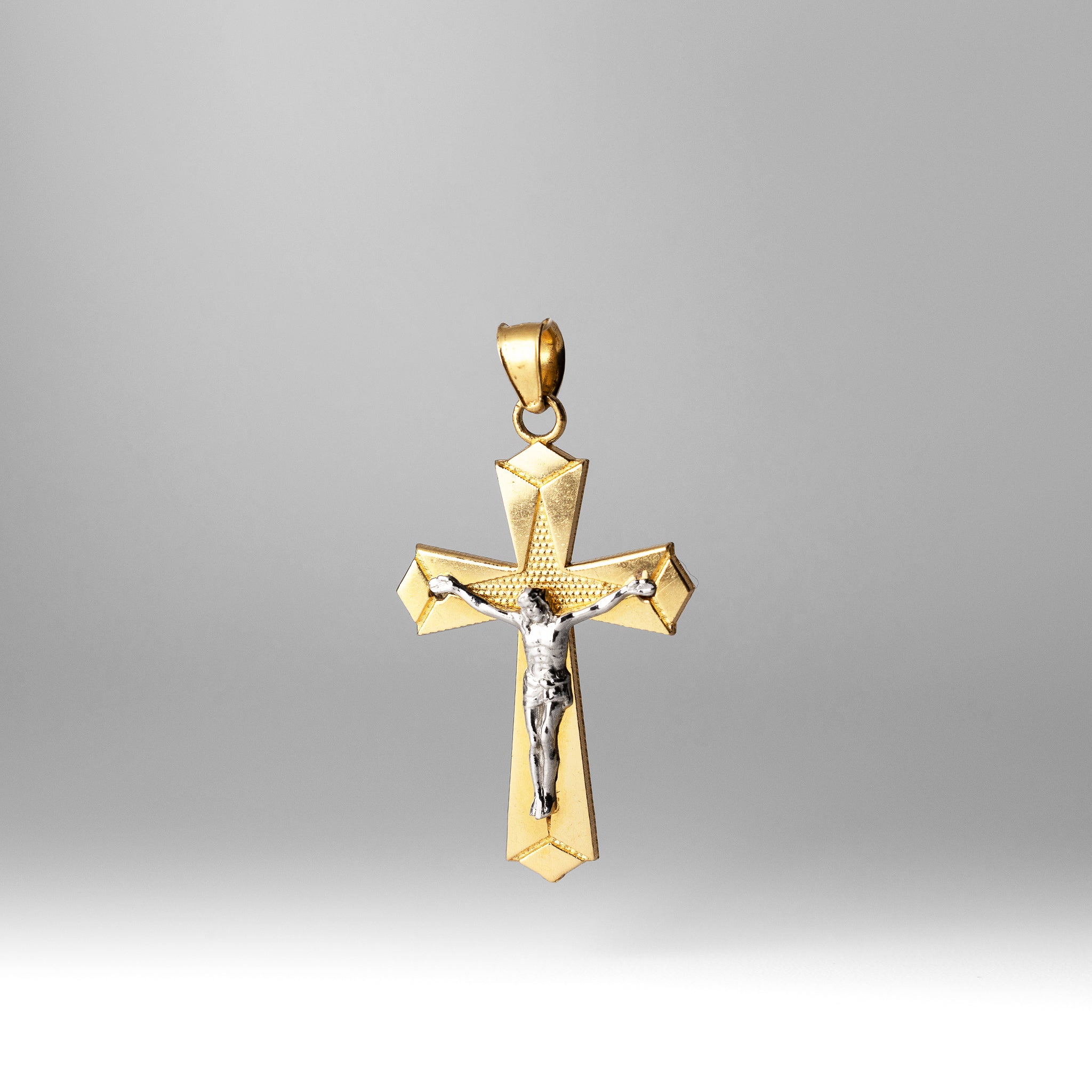 18K Gold Jesus Crucifix Cross Pendant Necklace - Model 981 | Religious Jewelry Gift for Baptism, First Communion & Easter