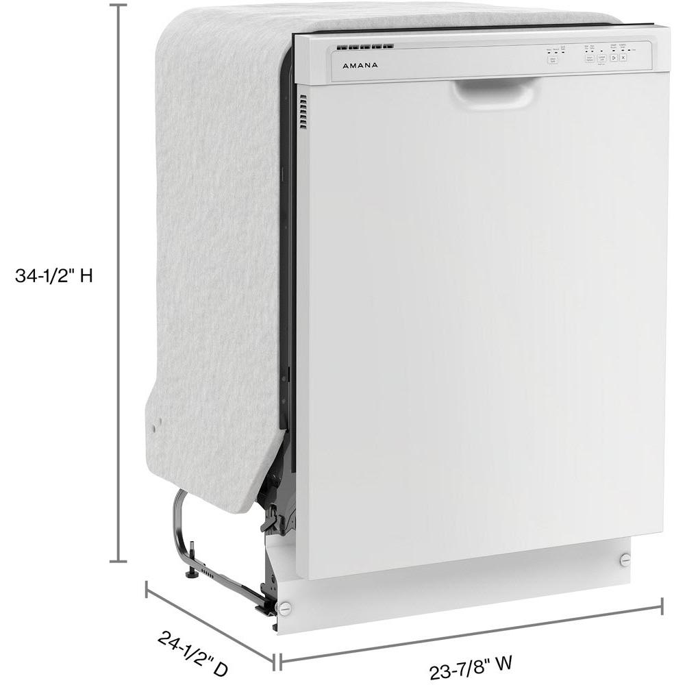 Amana 24 Inch Built-In Dishwasher ADFS2524RW - Stainless Steel Interior, Quiet Operation, Energy Star Certified - Perfect for Small Kitchens and Apartments