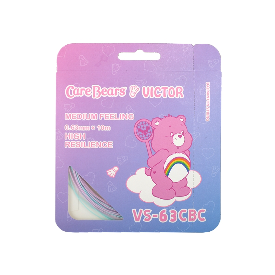 Victor X Care Bears Badminton Strings VS 63CBC - High Performance Badminton Racket Strings for Professional & Recreational Players - Perfect for Tournaments, Training & Casual Play