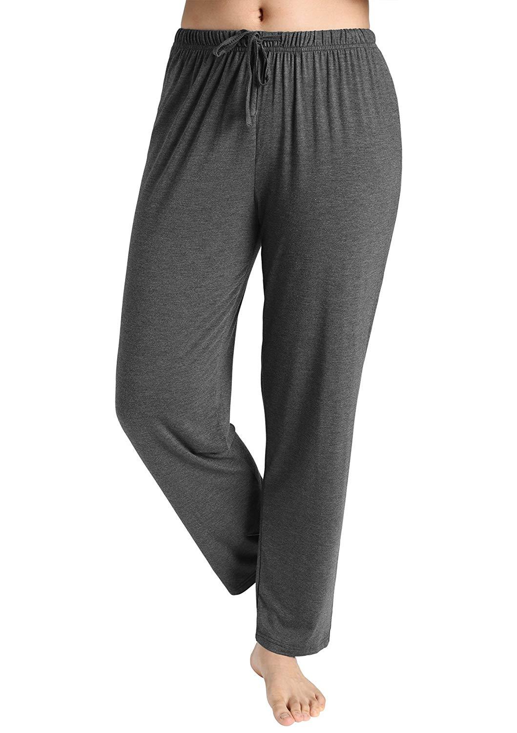Soft & Breathable Women's Bamboo Knit Pajama Pants - Cozy Loungewear for Sleep, Yoga & Relaxation at Home