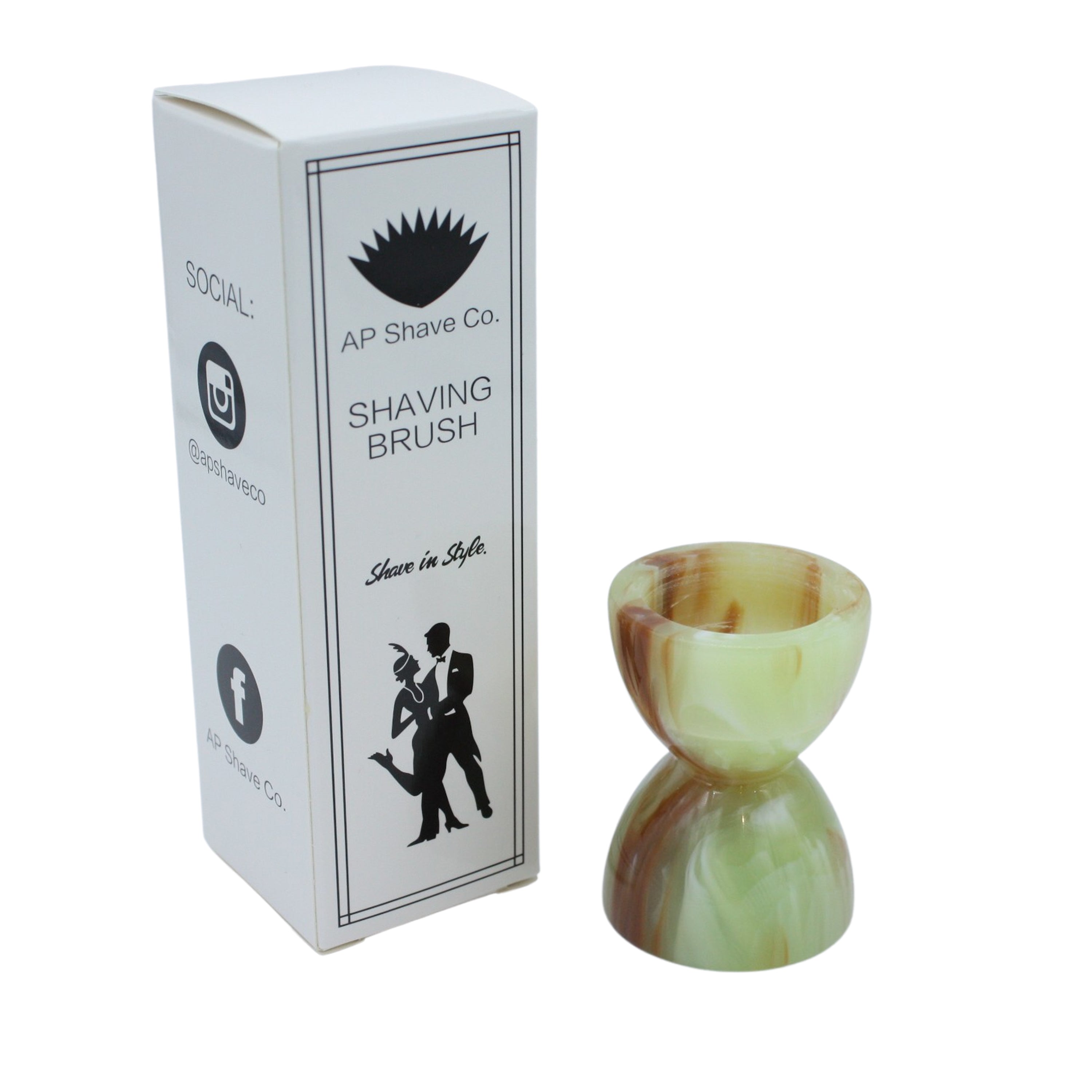 Premium Jade Handcrafted Shaving Brush Handle for Wet Shaving - Fits 24mm & 26mm Knots - Luxury Grooming Gift for Men - Perfect for Traditional Wet Shaving & Barber Shop Use